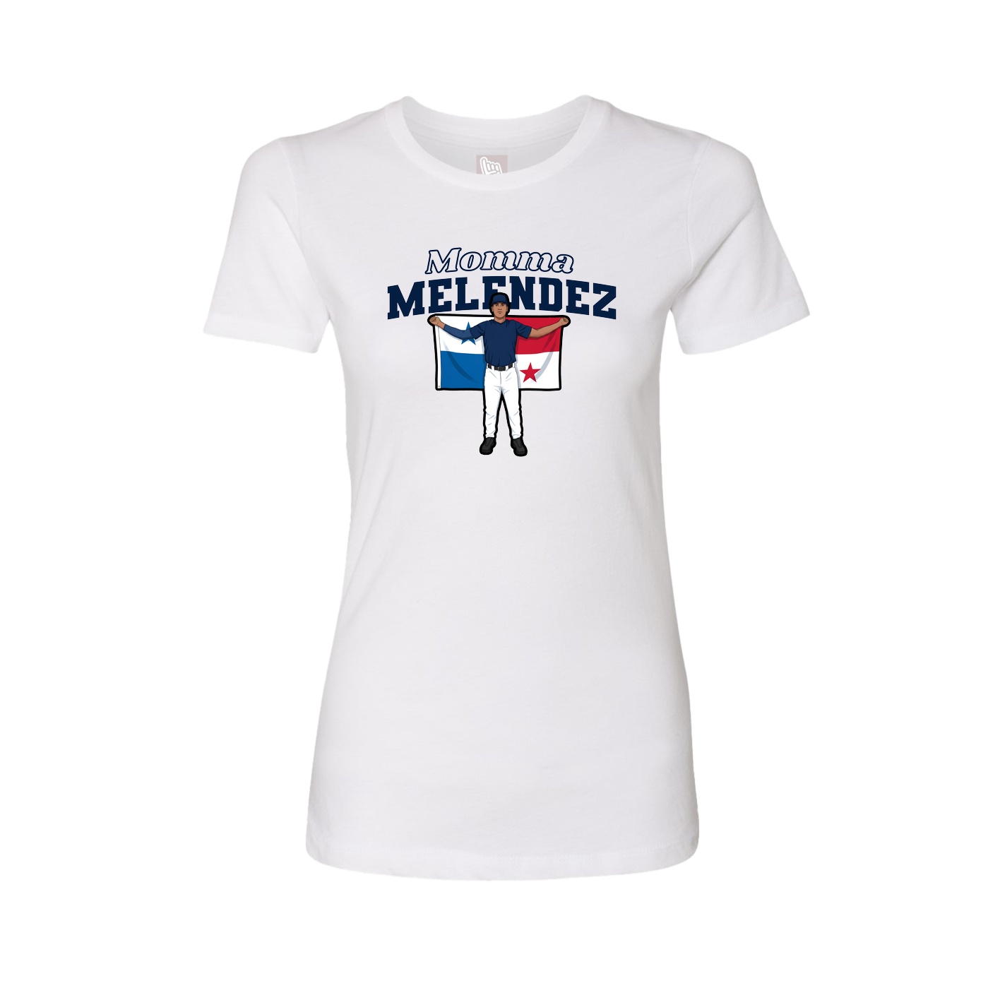 Womens Tee — Mothers Day Block in White
