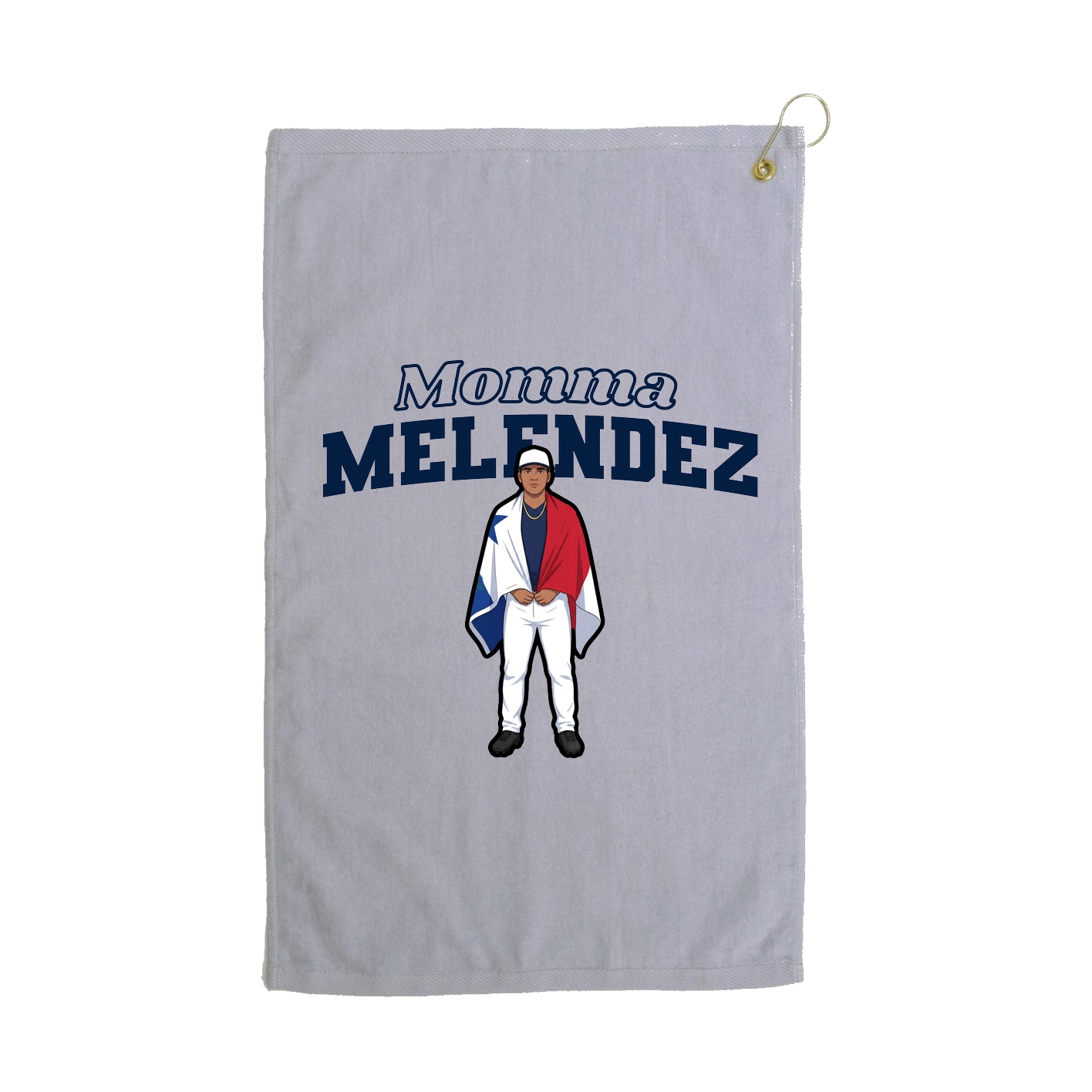 Golf Towel — Mothers Day Block in Grey