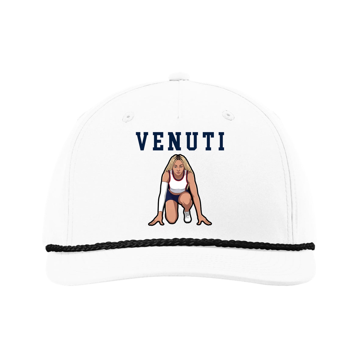 Five-Panel Classic Rope Cap — Shirsey in White
