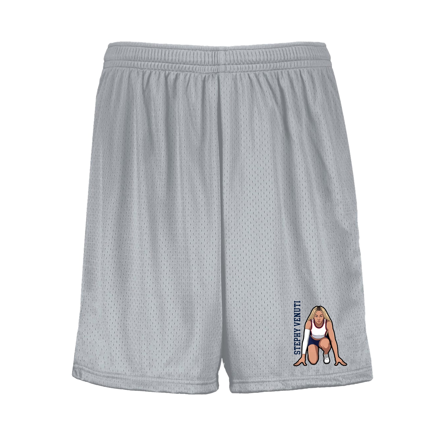 Shorts — Name Vertical in Silver