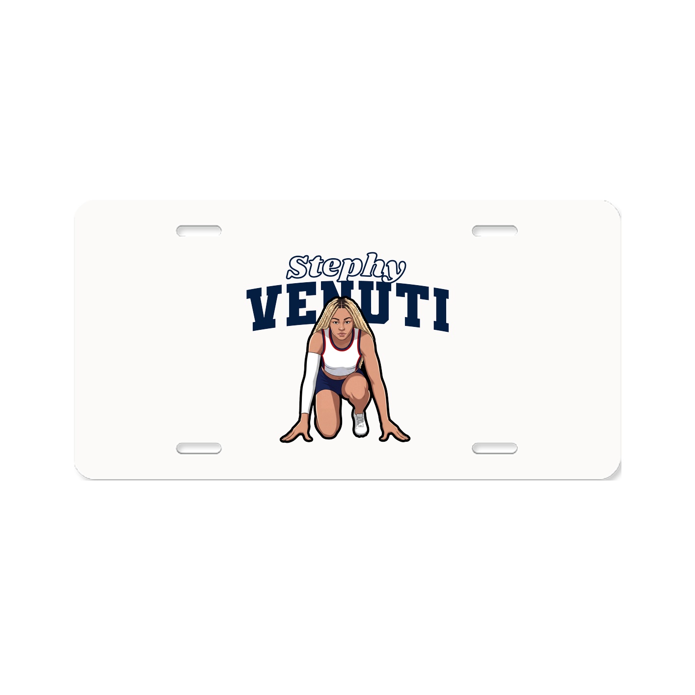 License Plate — Name Arch in Classic