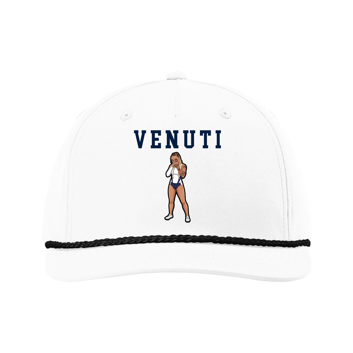 Five-Panel Classic Rope Cap — Shirsey in White
