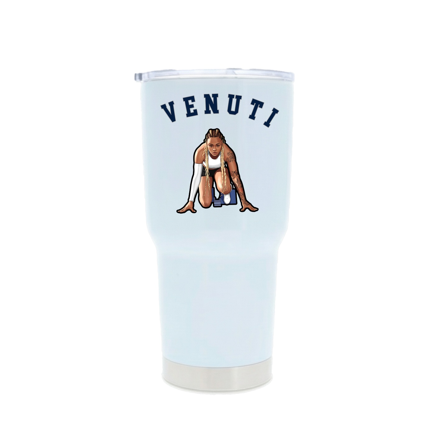 30oz Stainless Steel Tumbler — Shirsey Arch in White