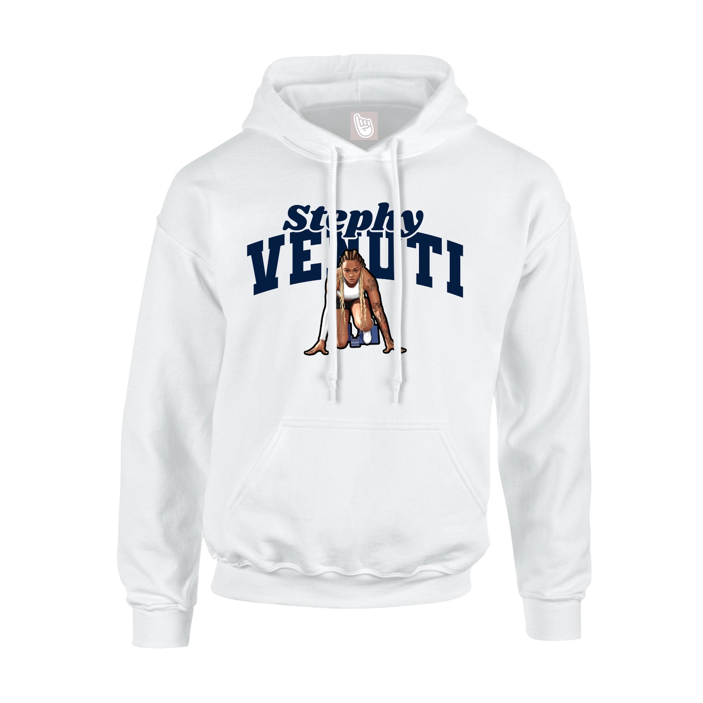 Youth Hoodie — Signature Arch in White