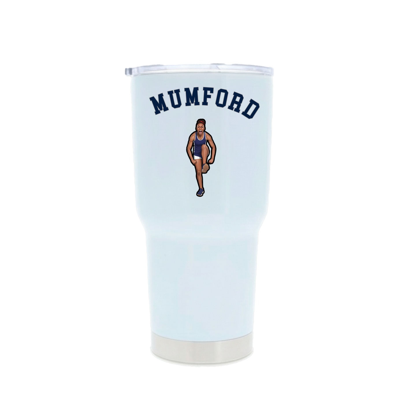30oz Stainless Steel Tumbler — Shirsey Arch in White