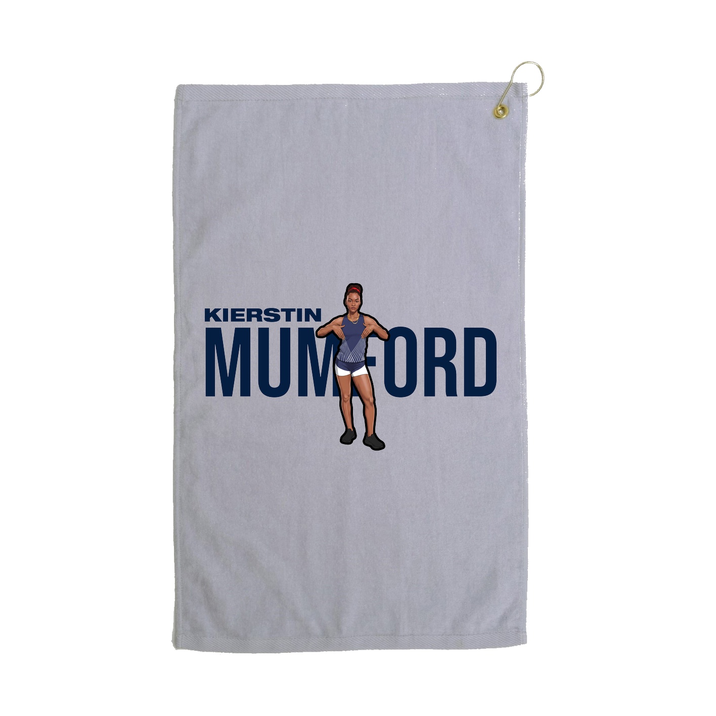 Golf Towel — Player Name in Grey