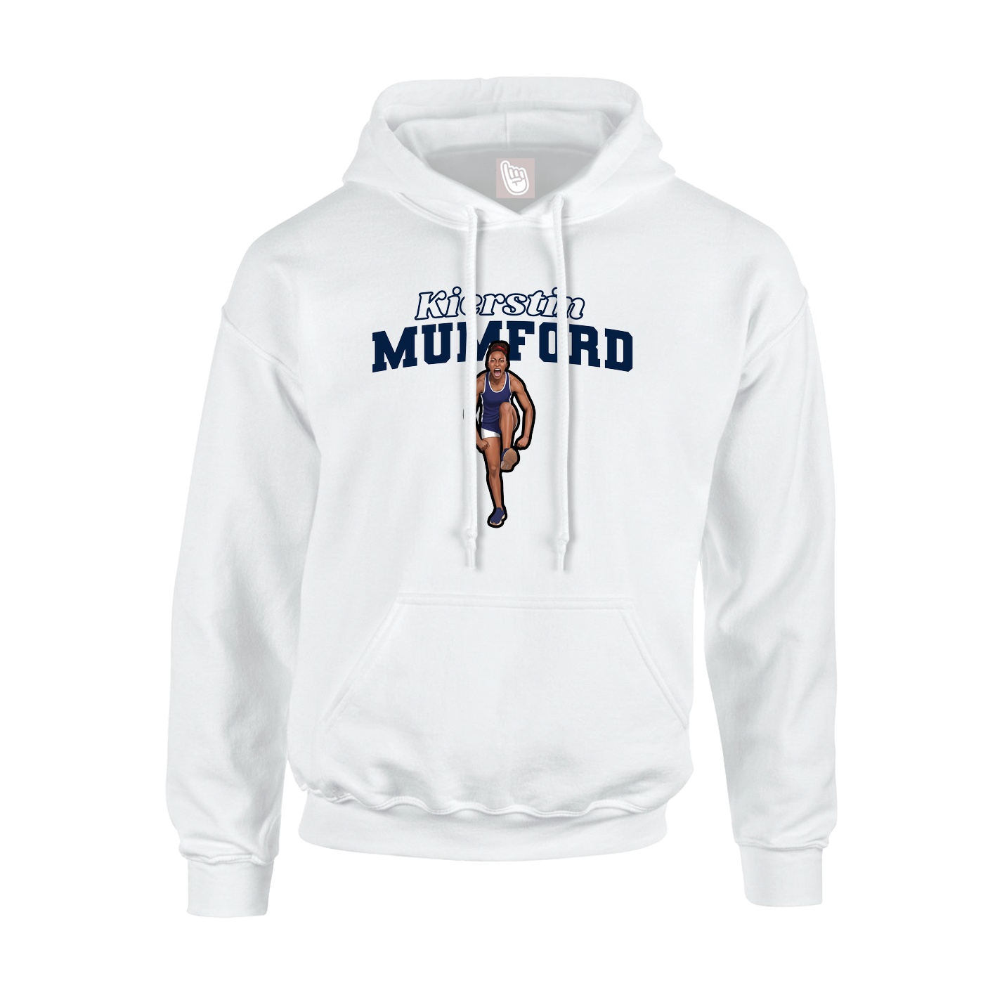 Hoodie — Name Arch in White