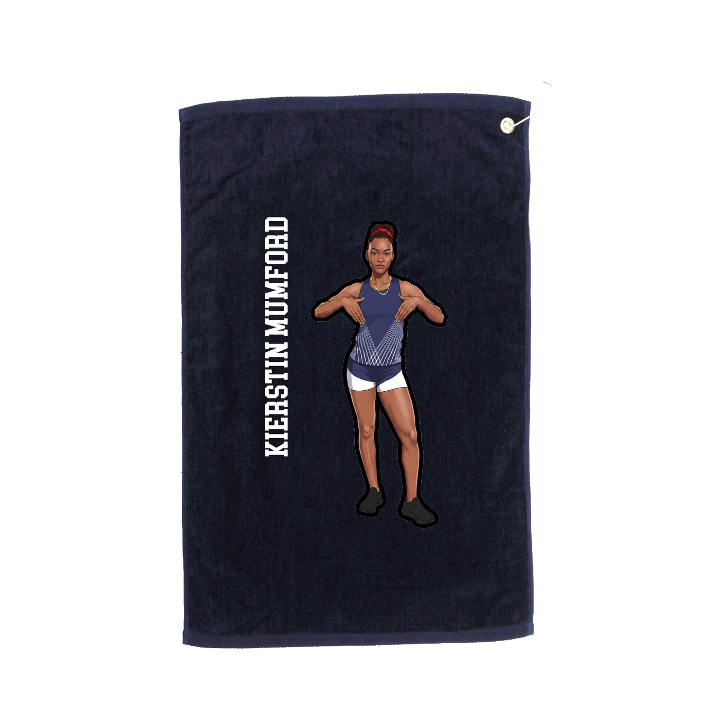 Golf Towel — Name Vertical in Navy