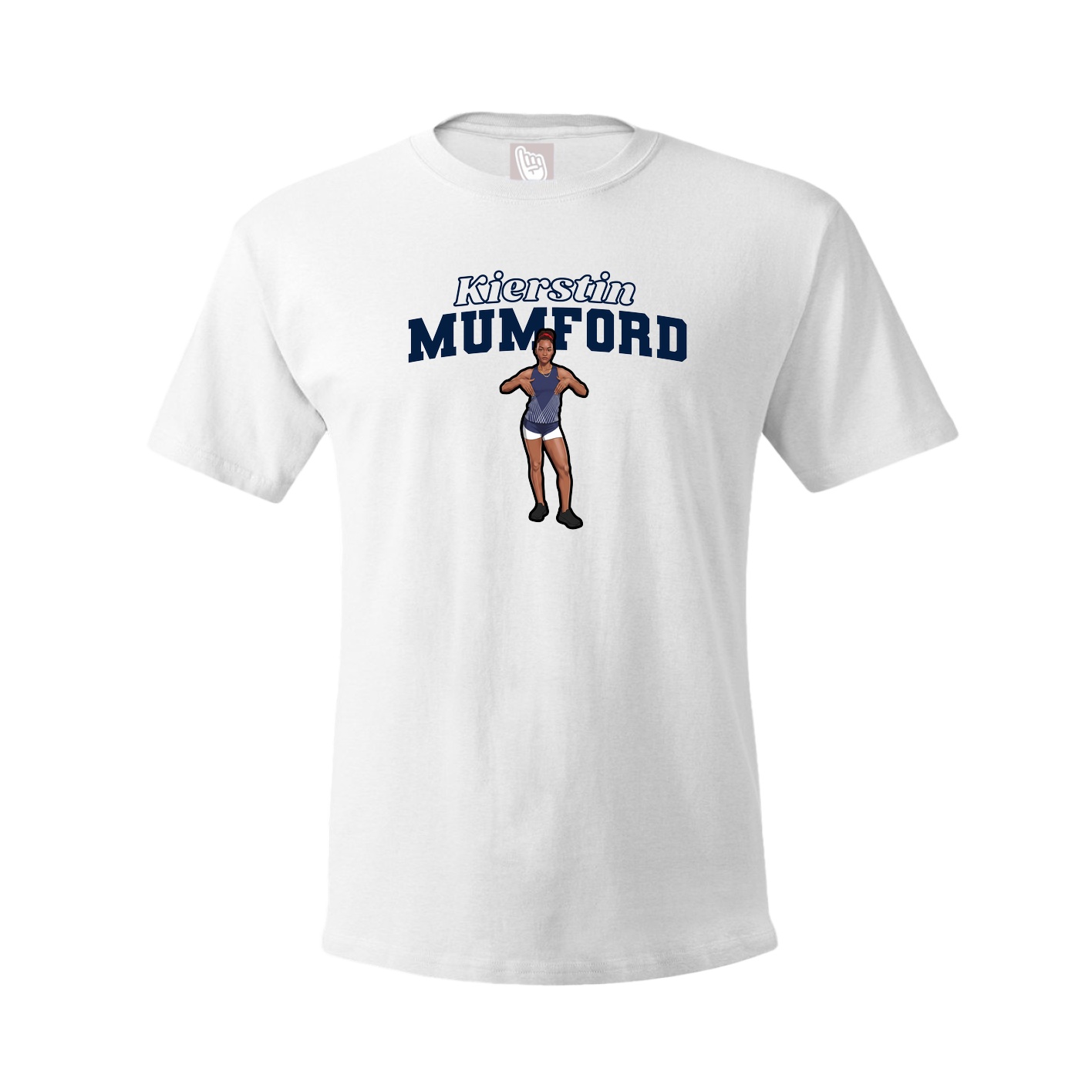 Youth Tee — Name Arch in White