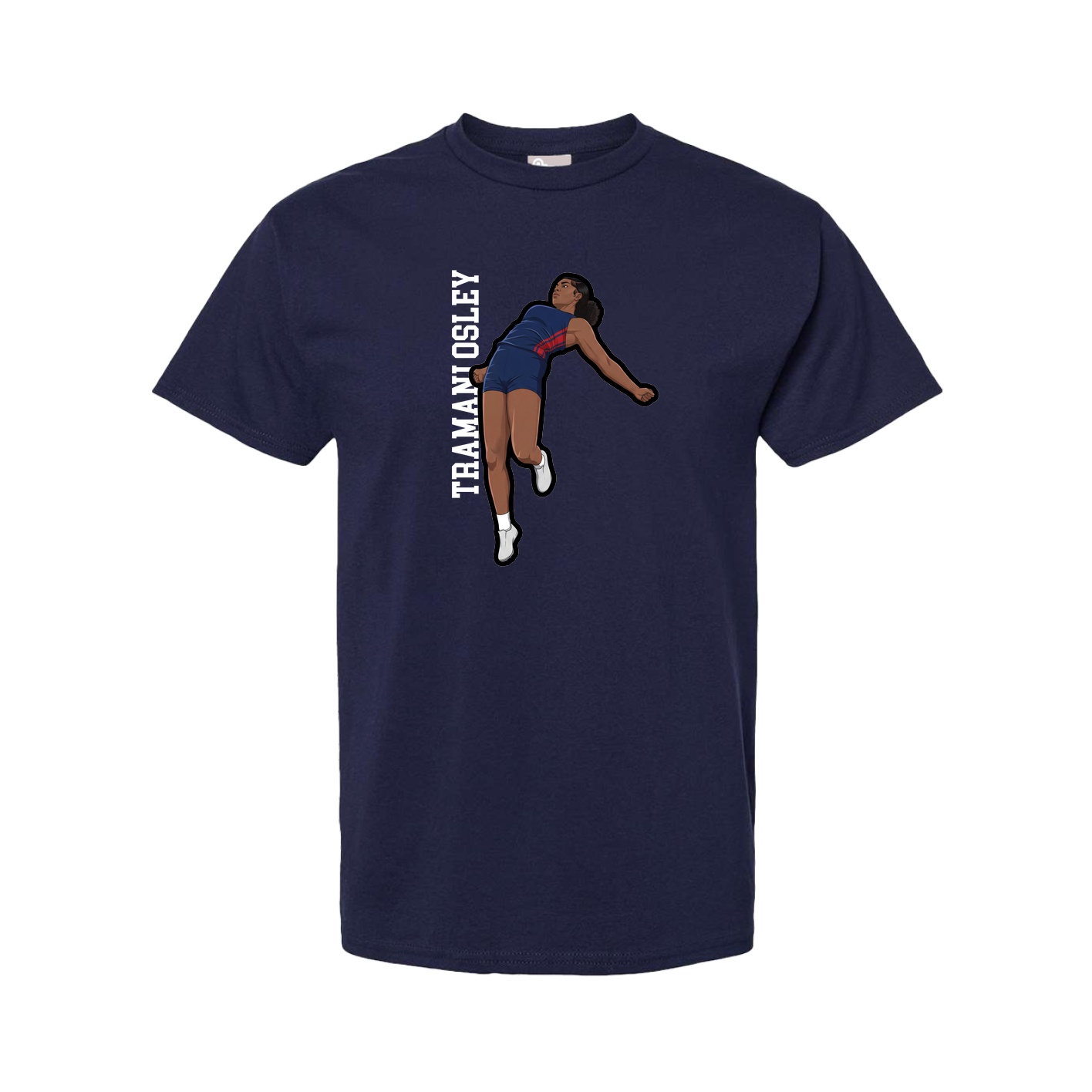 Tee — Name Vertical in Navy