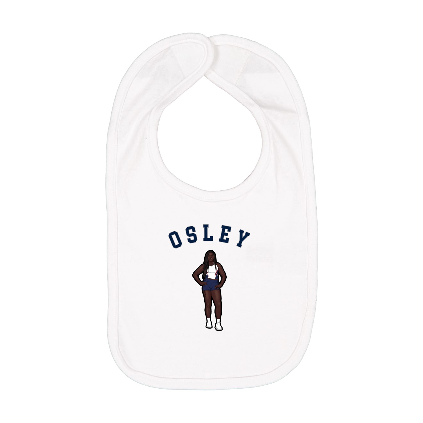 Infant Bib — Shirsey Arch in White