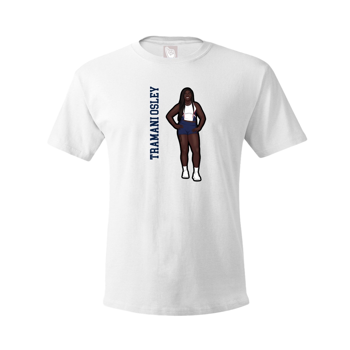 Youth Tee — Name Vertical in White