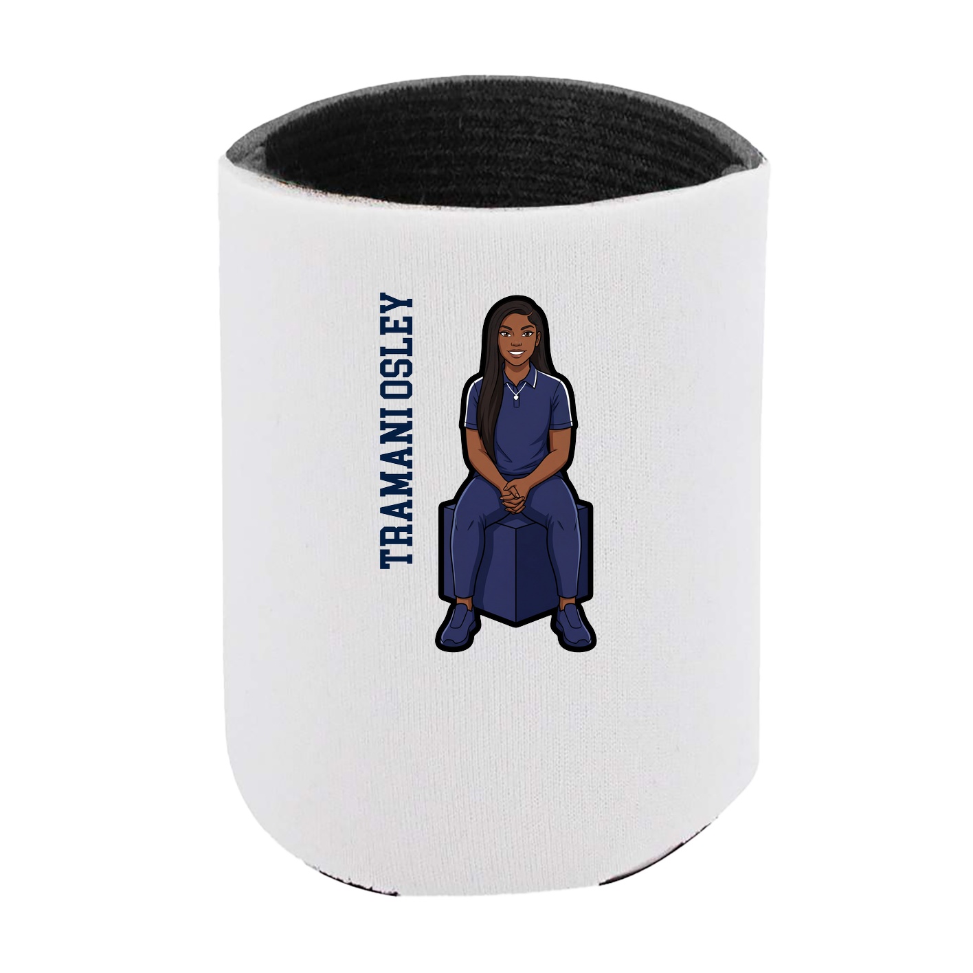 Can Holder — Name Vertical in White