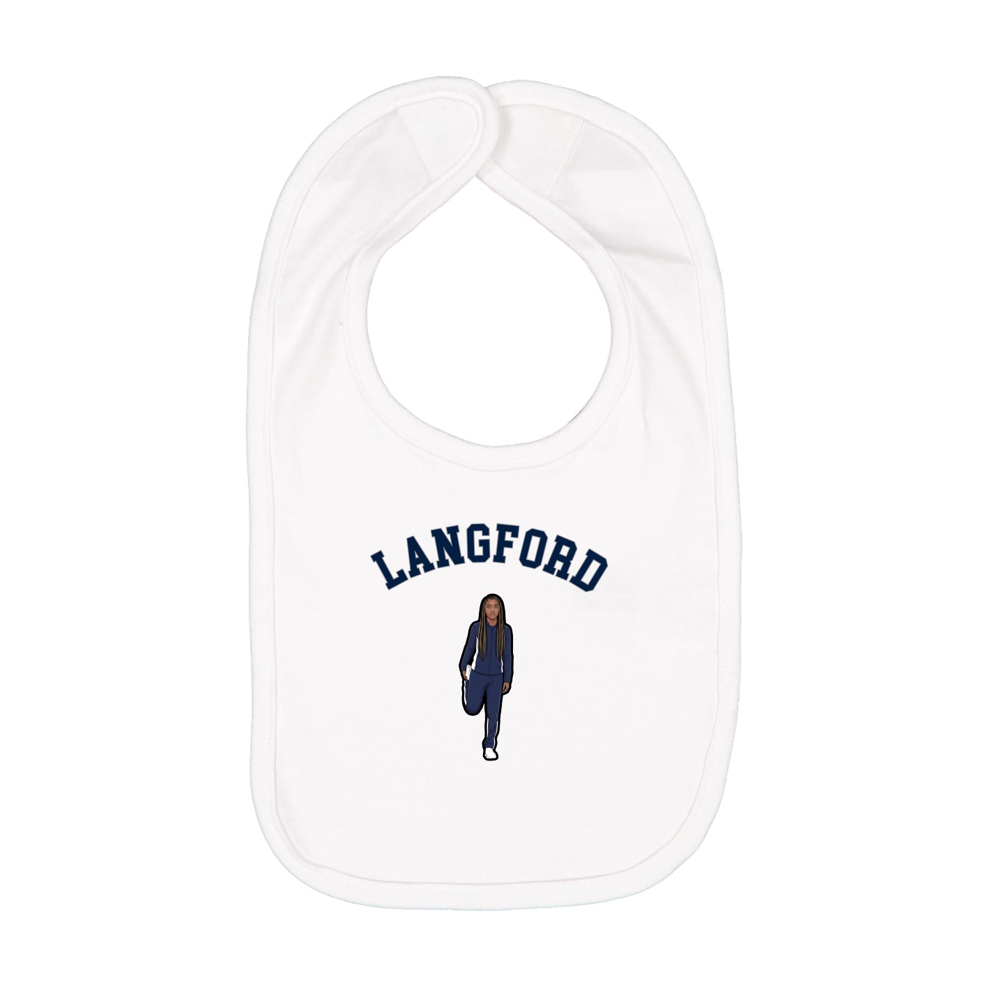 Infant Bib — Shirsey Arch in White