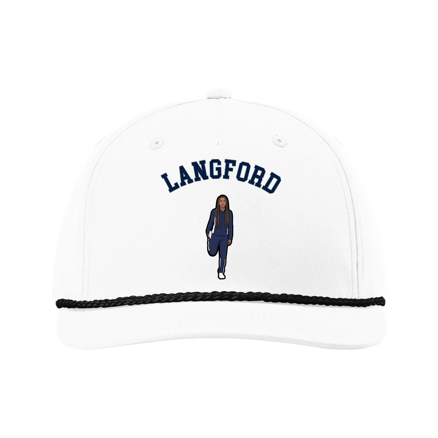 Five-Panel Classic Rope Cap — Shirsey Arch in White