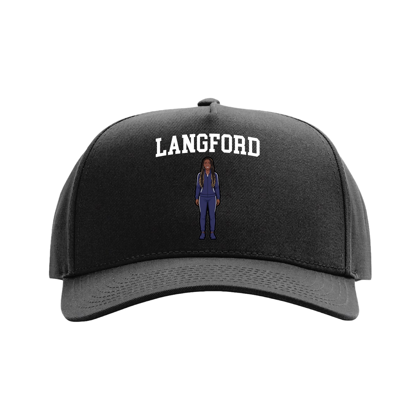 Full Fabric Five-Panel Champ Cap — Shirsey in Black