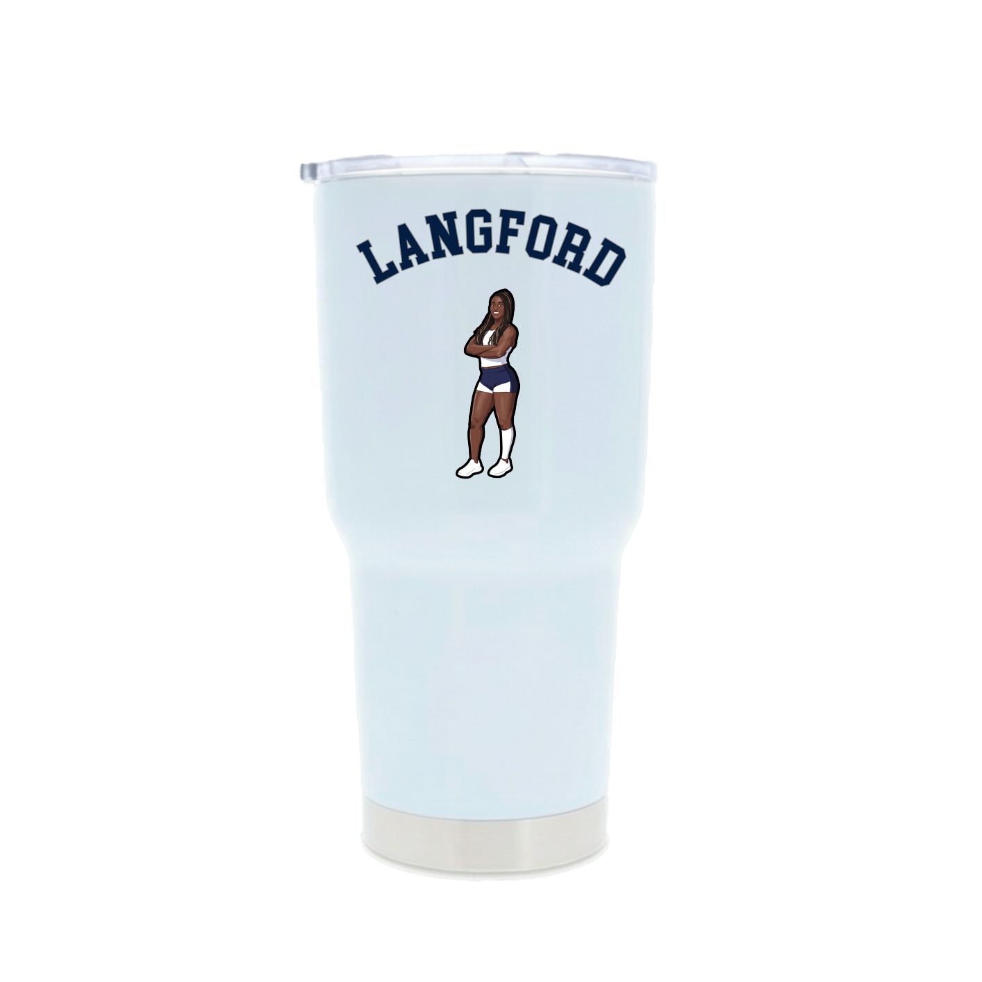 30oz Stainless Steel Tumbler — Shirsey Arch in White
