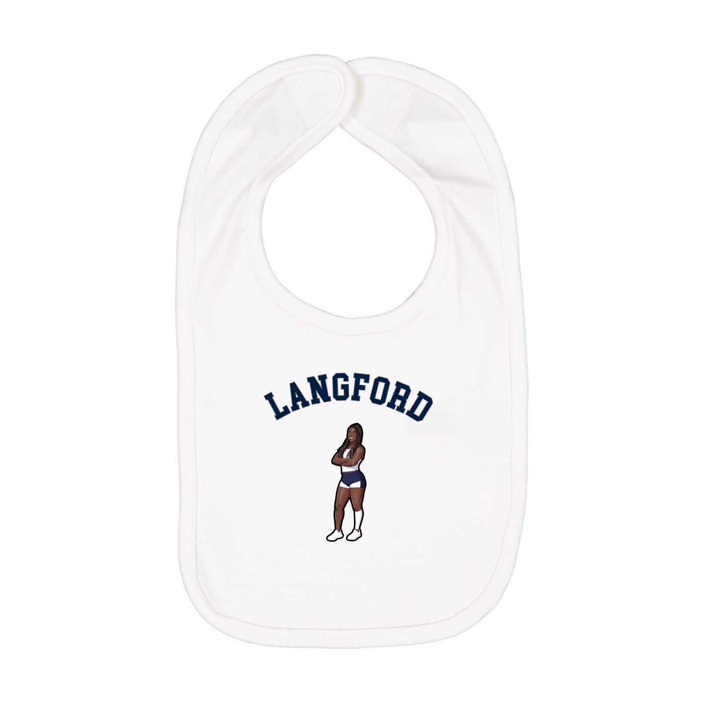 Infant Bib — Shirsey Arch in White