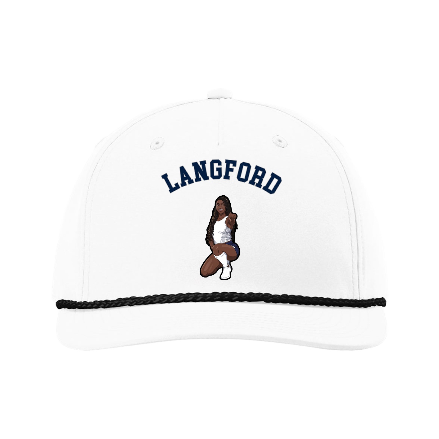 Five-Panel Classic Rope Cap — Shirsey Arch in White
