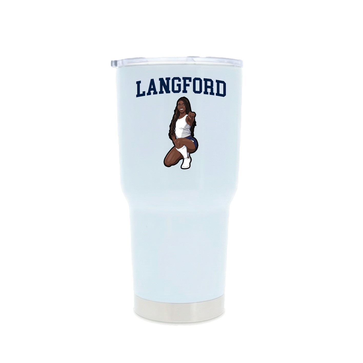30oz Stainless Steel Tumbler — Shirsey in White