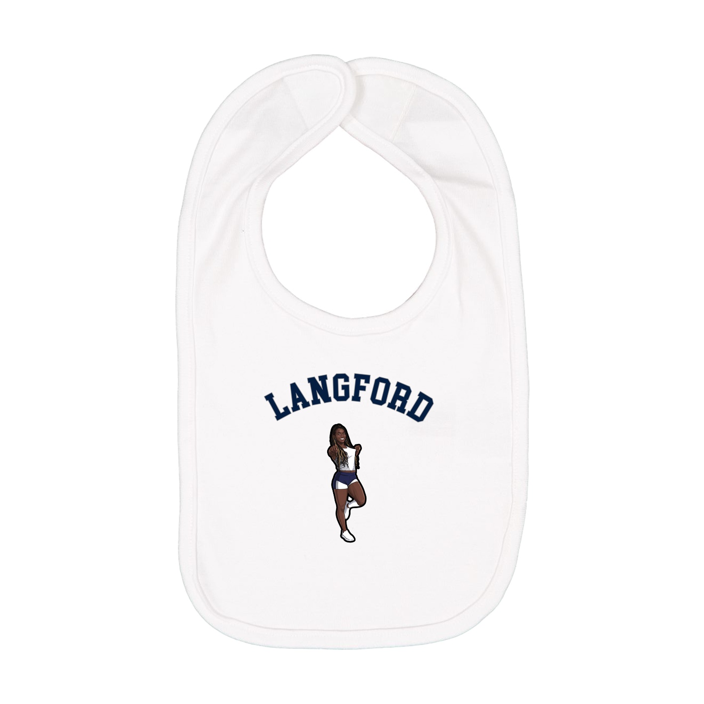 Infant Bib — Shirsey Arch in White