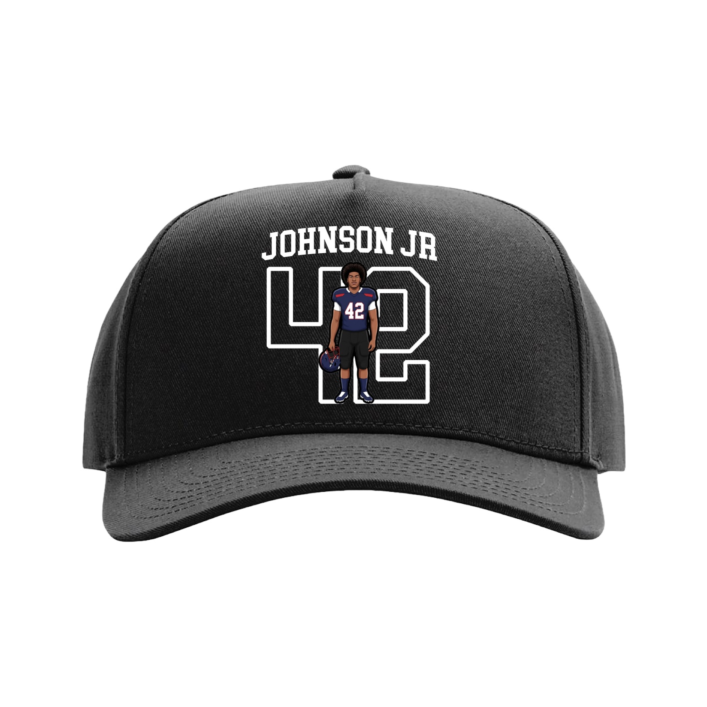 Full Fabric Five-Panel Champ Cap — Shirsey in Black