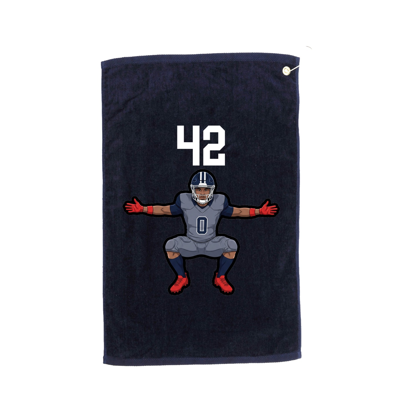 Golf Towel — Number Top in Navy