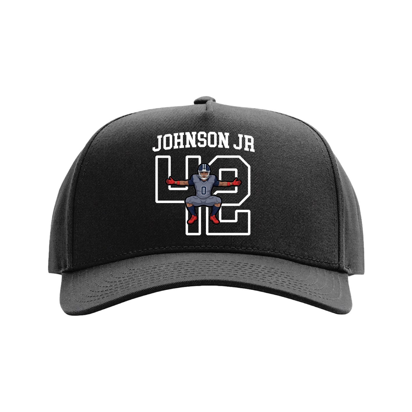 Full Fabric Five-Panel Champ Cap — Shirsey in Black