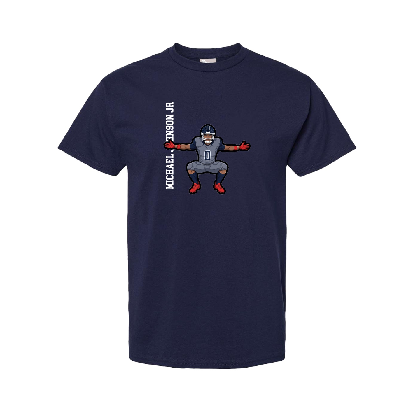 Tee — Name Vertical in Navy