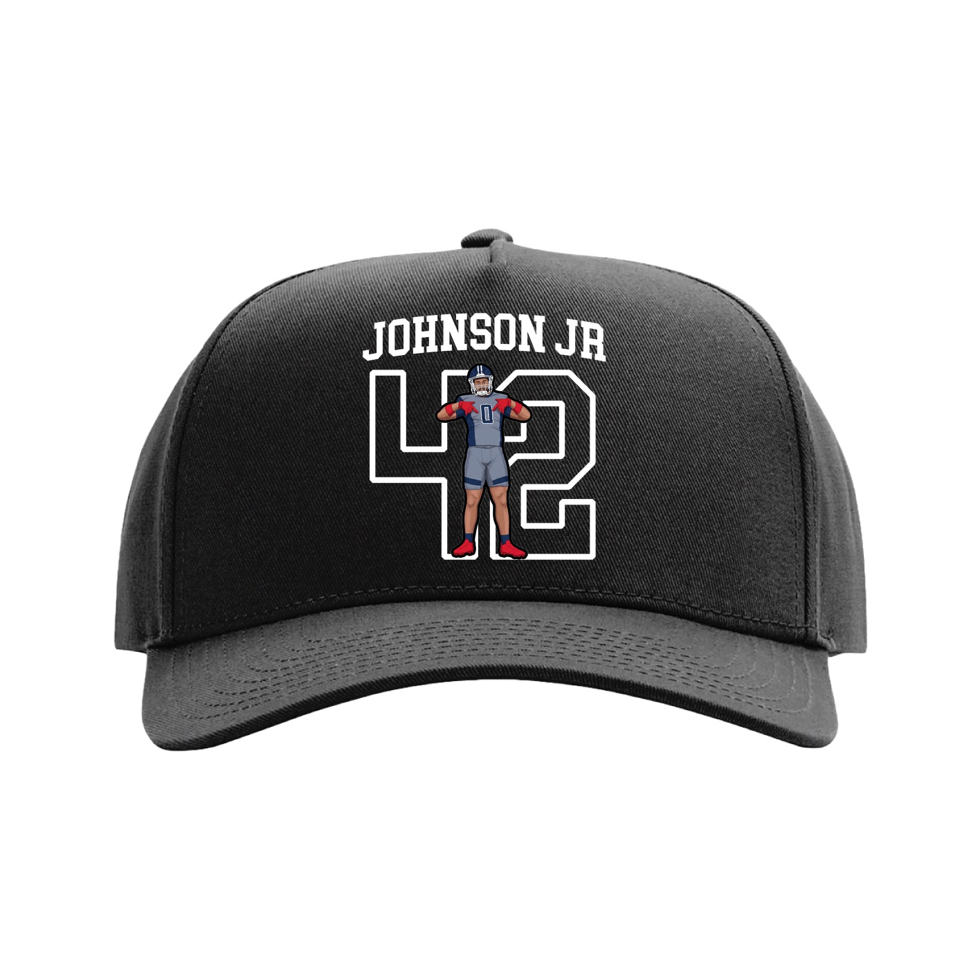Full Fabric Five-Panel Champ Cap — Shirsey in Black