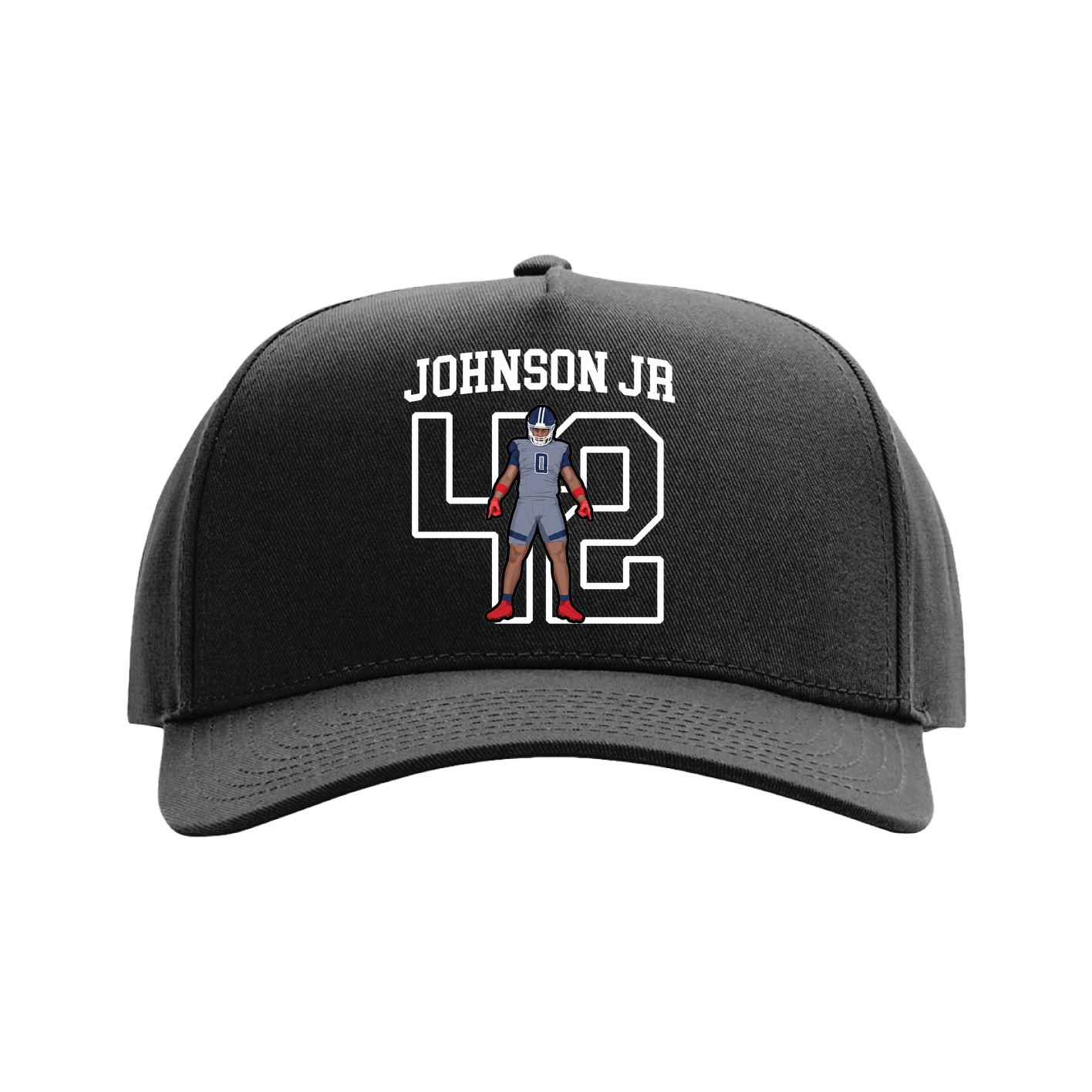 Full Fabric Five-Panel Champ Cap — Shirsey in Black