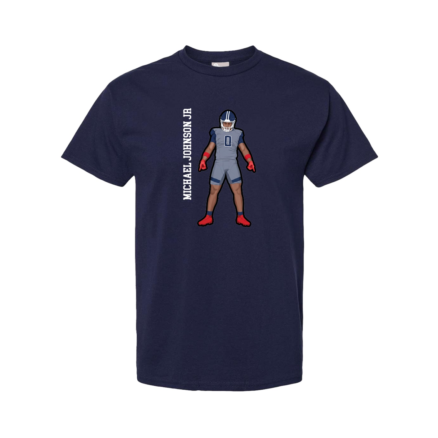 Youth Tee — Name Vertical in Navy