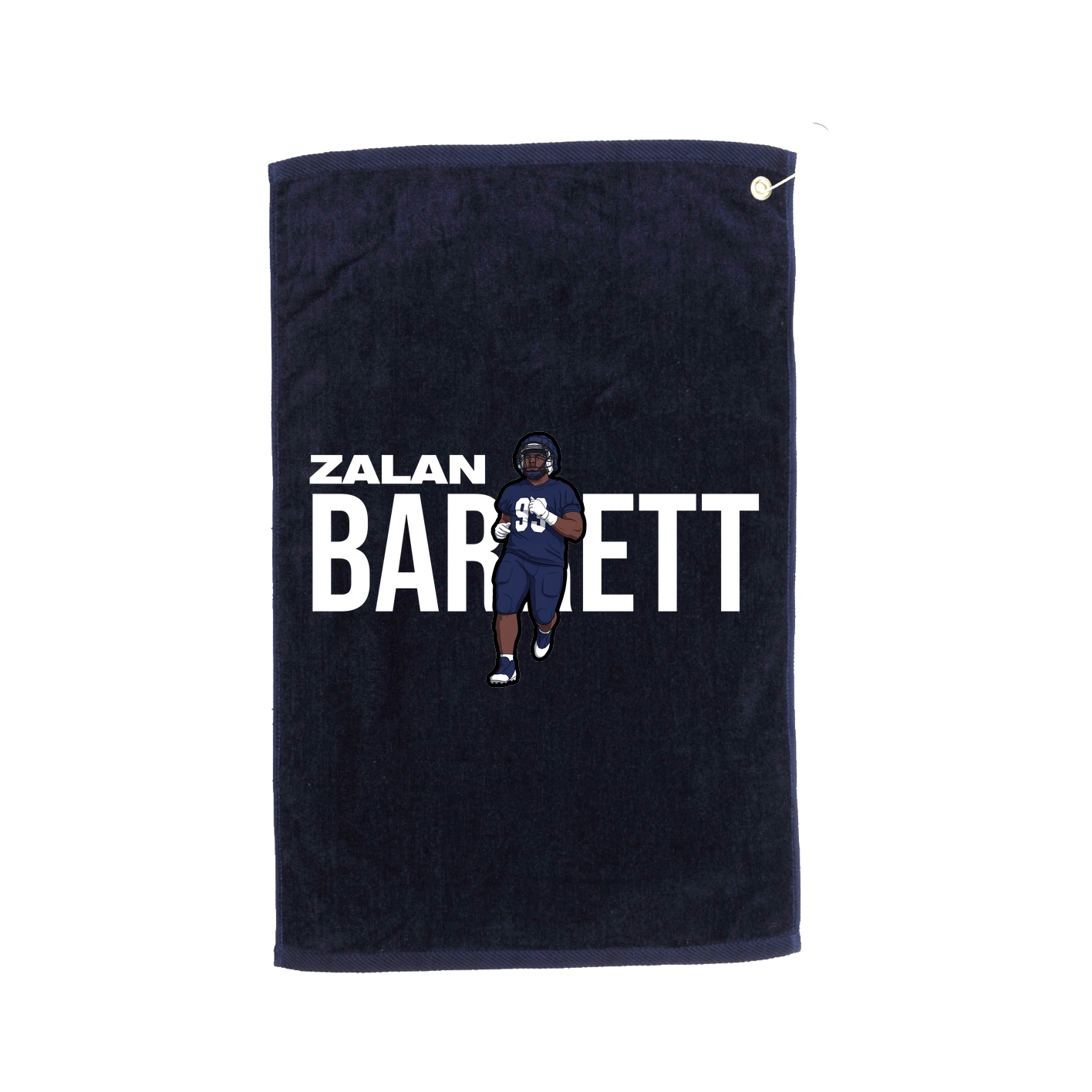 Golf Towel — Player Name in Navy
