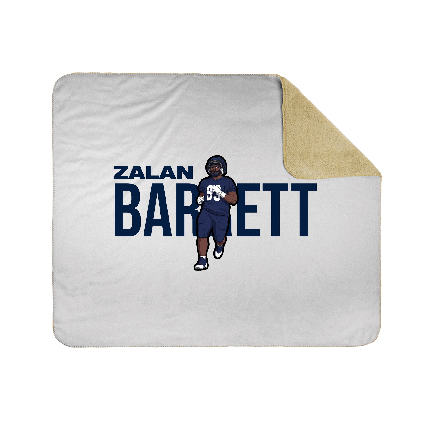 Throw Blanket — Player Name in White