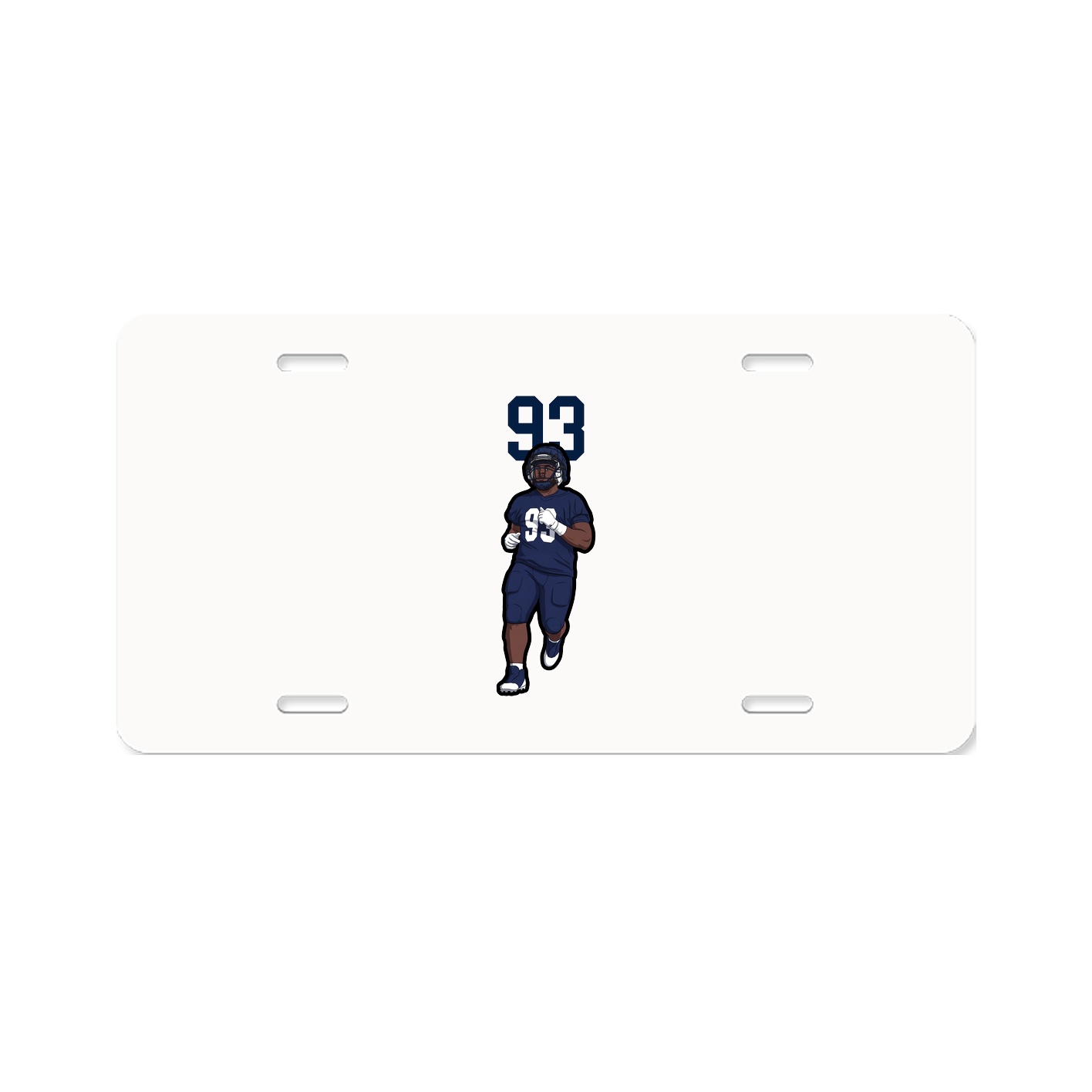 License Plate — Number Top in Classic