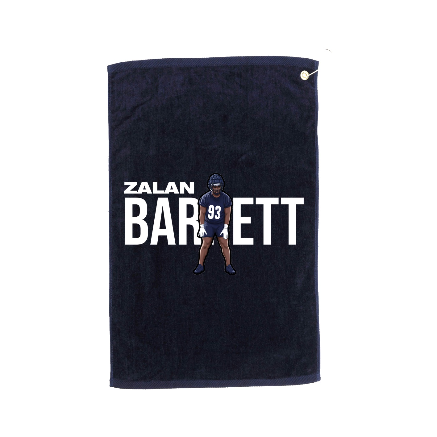 Golf Towel — Player Name in Navy