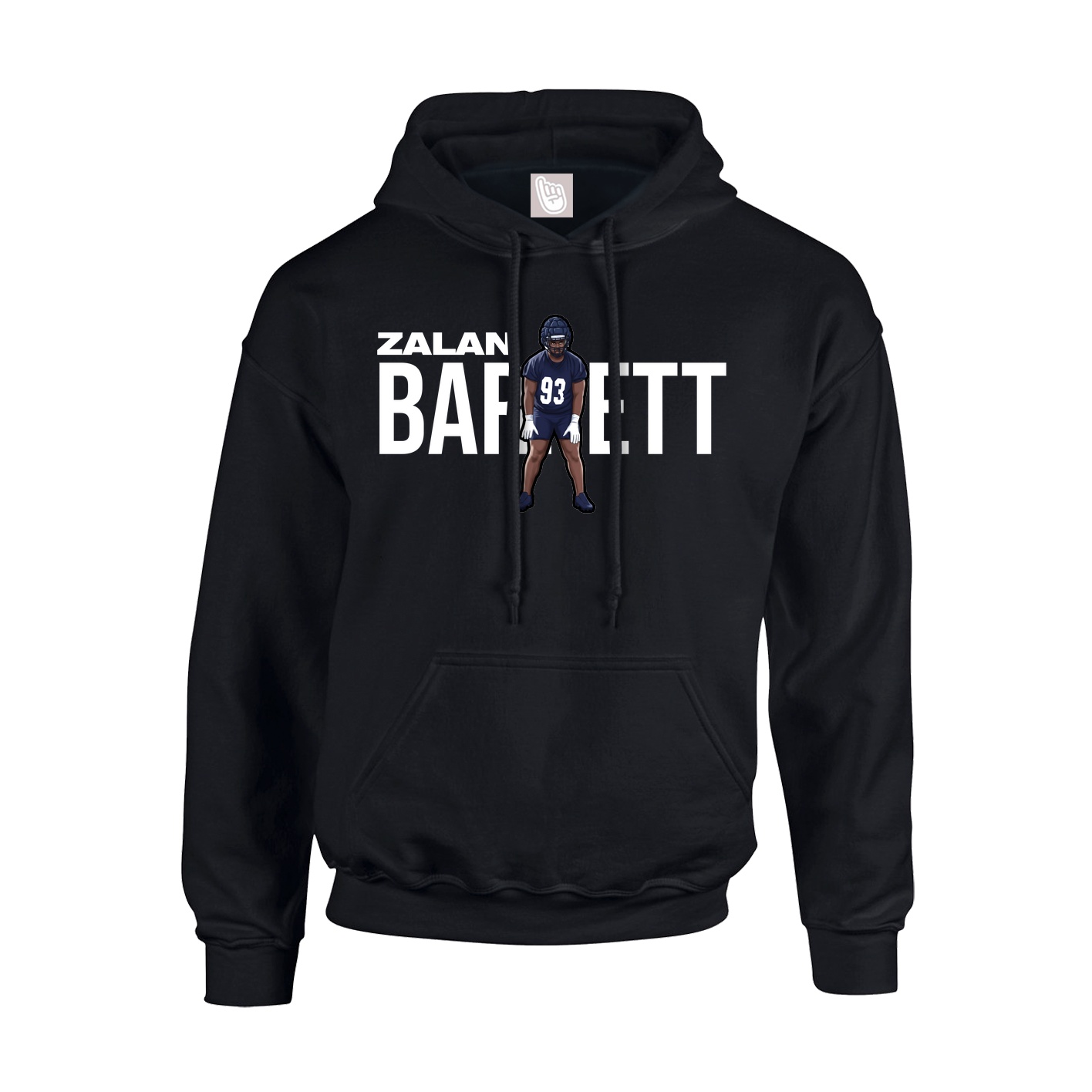 Youth Hoodie — Player Name in Black