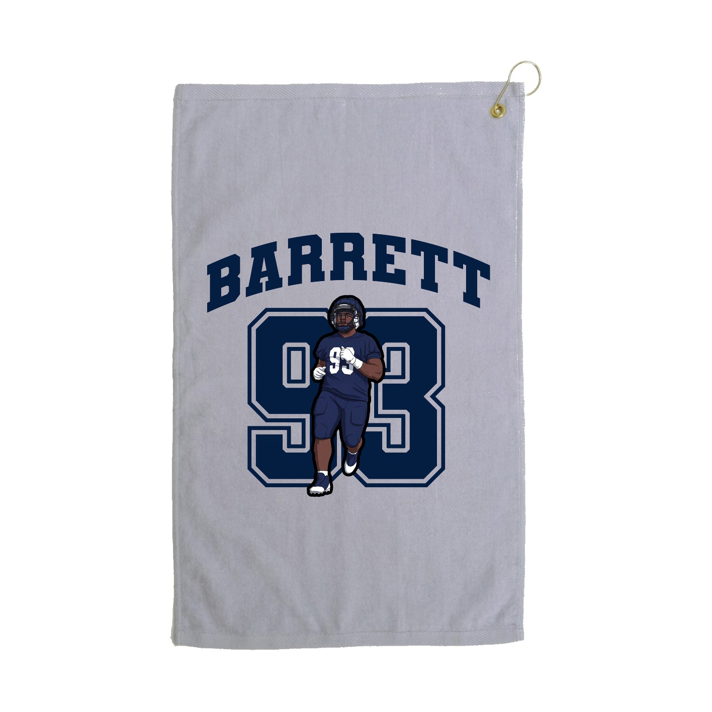 Golf Towel — Number in Grey