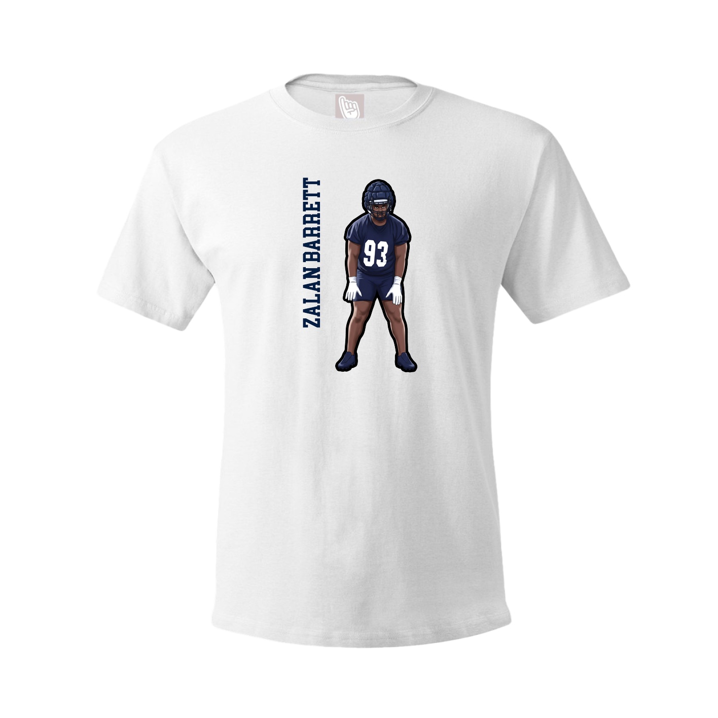 Tee — Name Vertical in White
