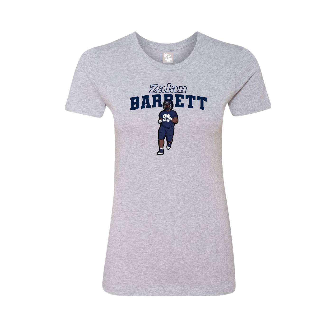 Fitted Women's Tee — Name Arch in Grey