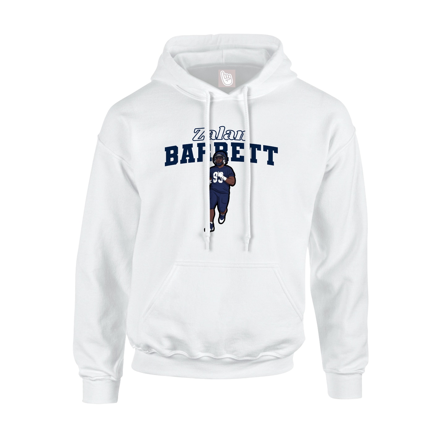 Hoodie — Name Arch in White