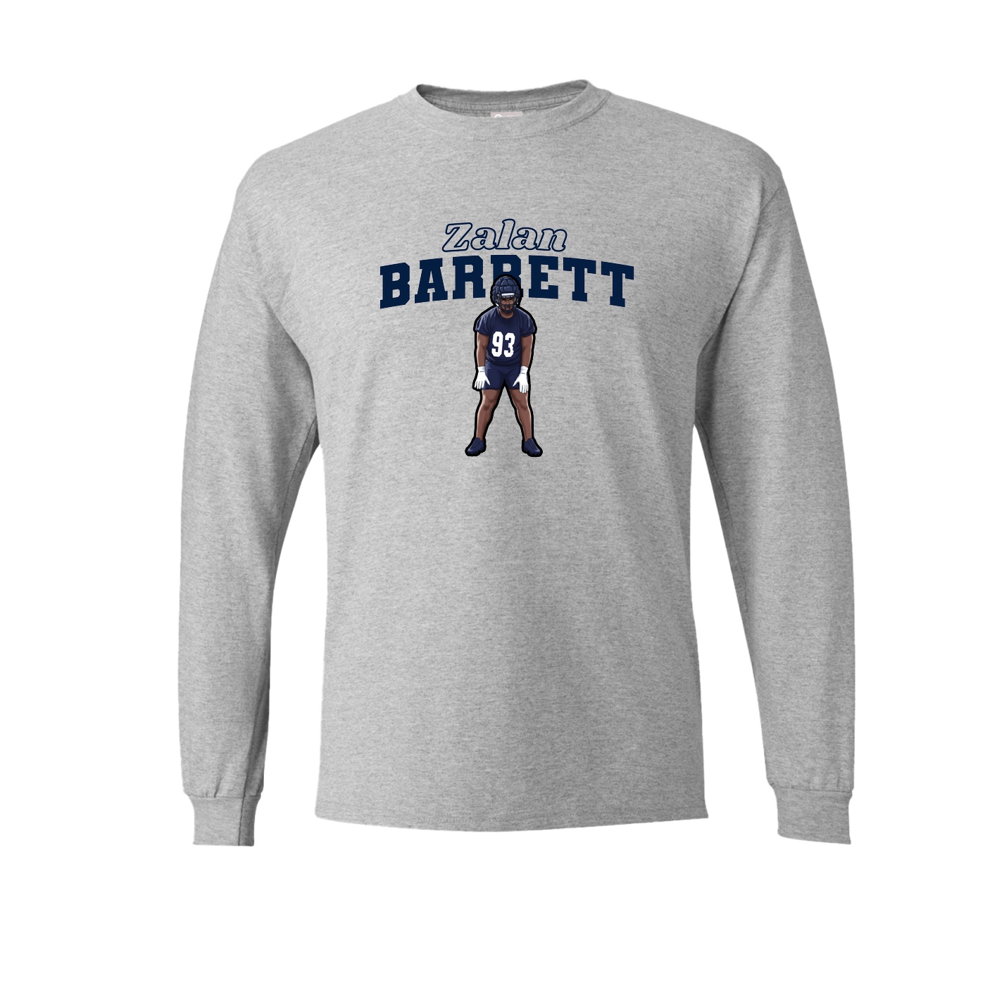 Long Sleeve Tee — Name Arch in Grey