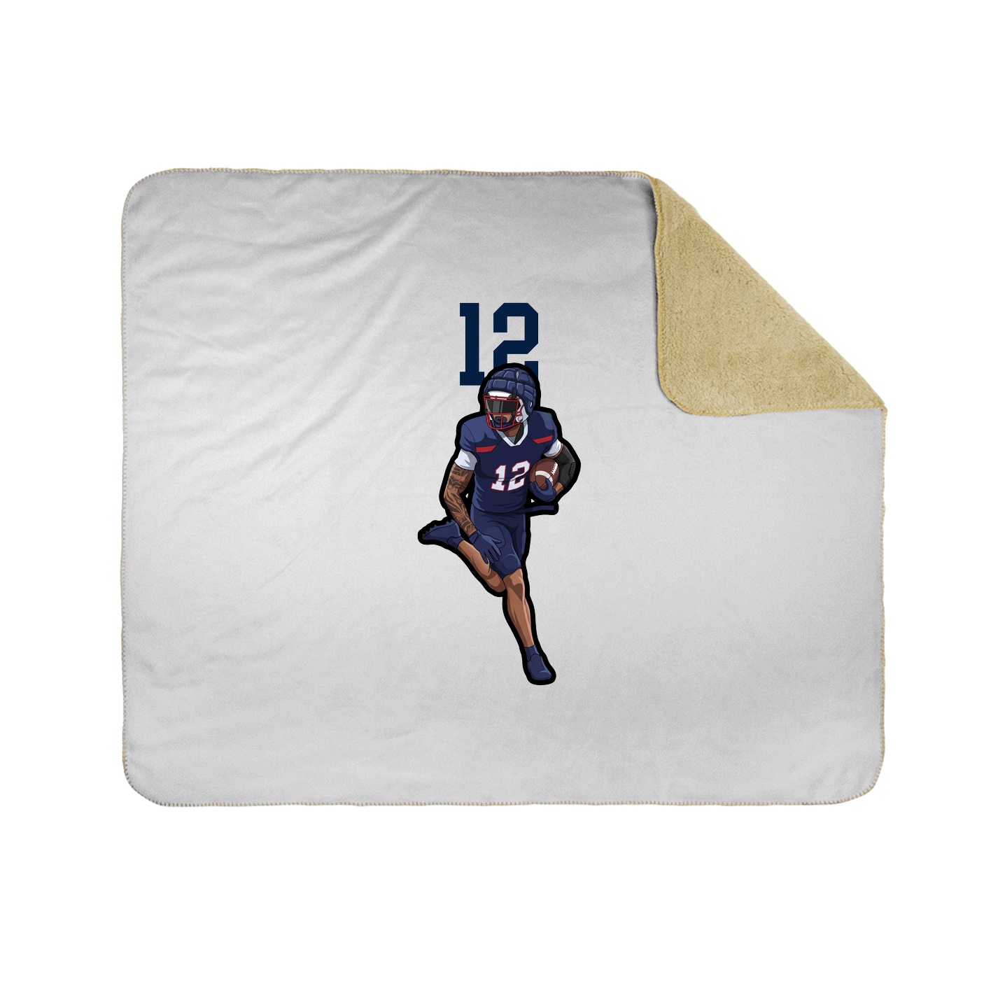 Throw Blanket — Number Top in White