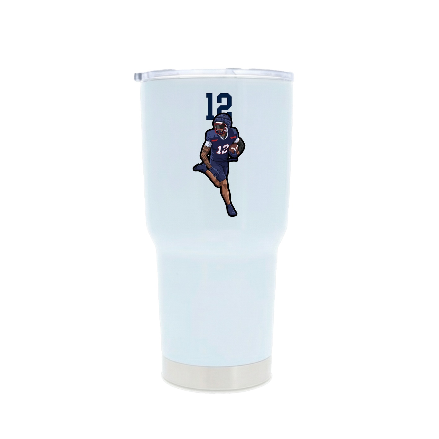 30oz Stainless Steel Tumbler — Number Top in White