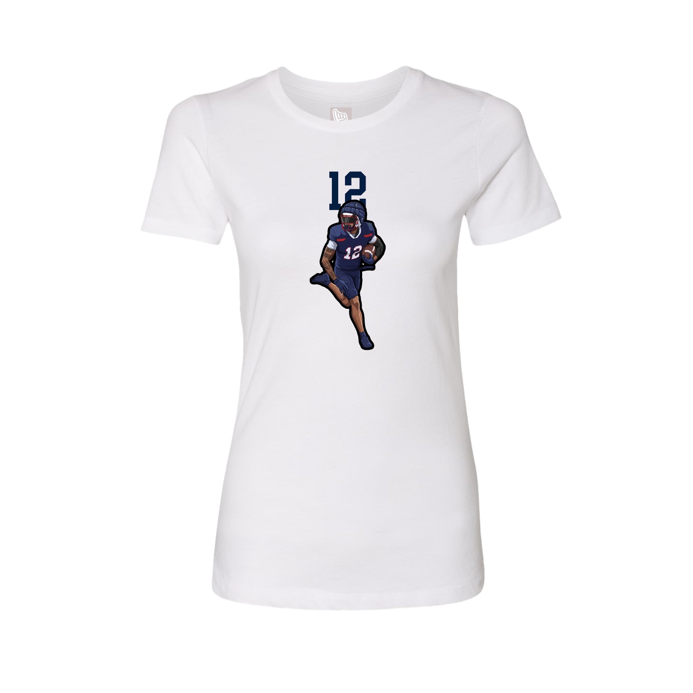 Fitted Women's Tee — Number Top in White