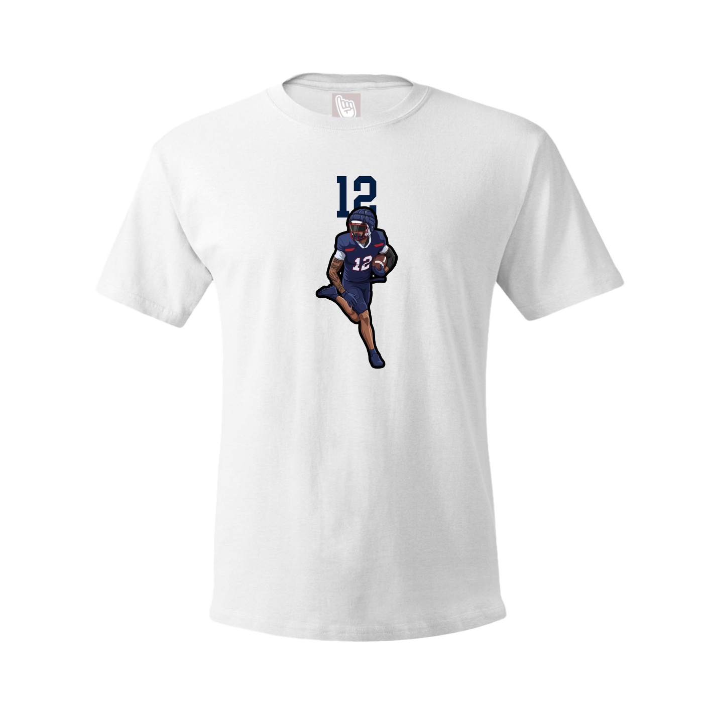Youth Tee — Number Top in White