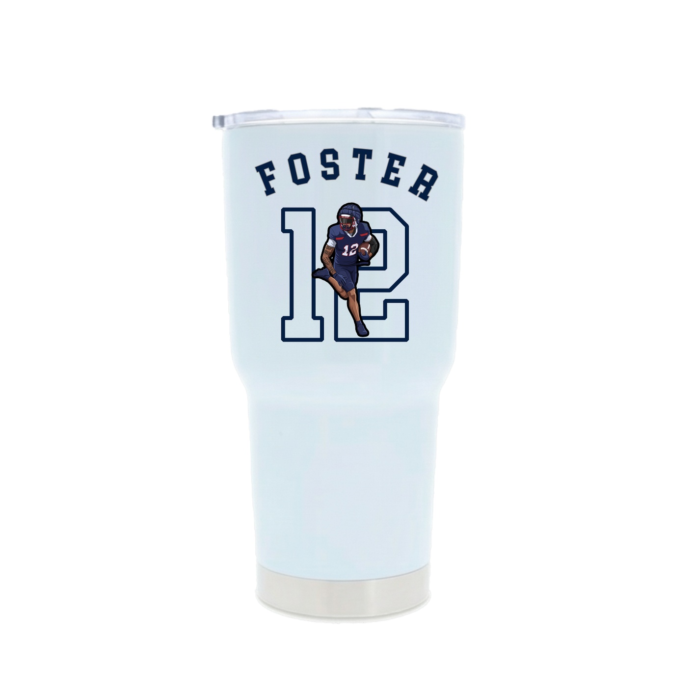 30oz Stainless Steel Tumbler — Shirsey Arch in White