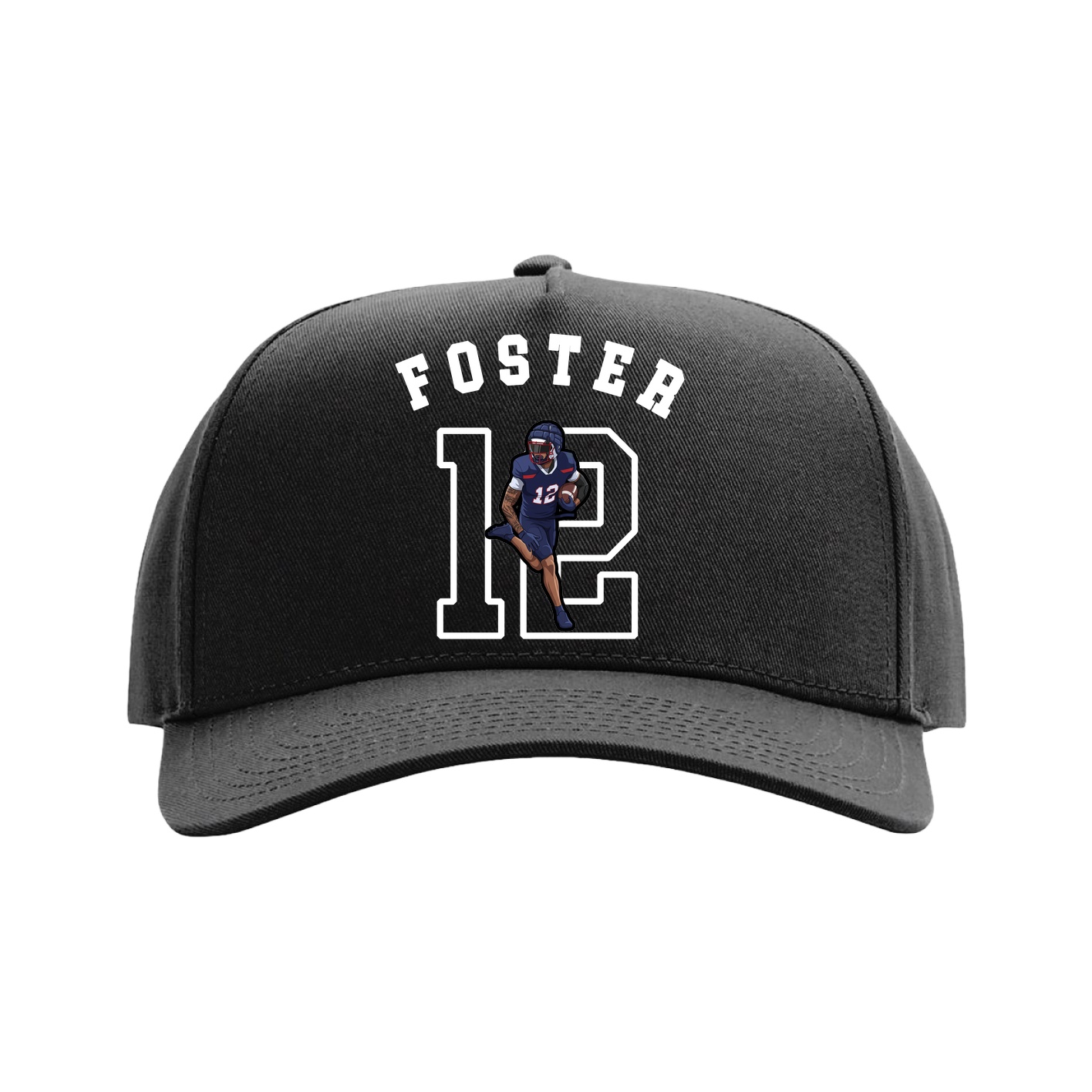 Full Fabric Five-Panel Champ Cap — Shirsey Arch in Black