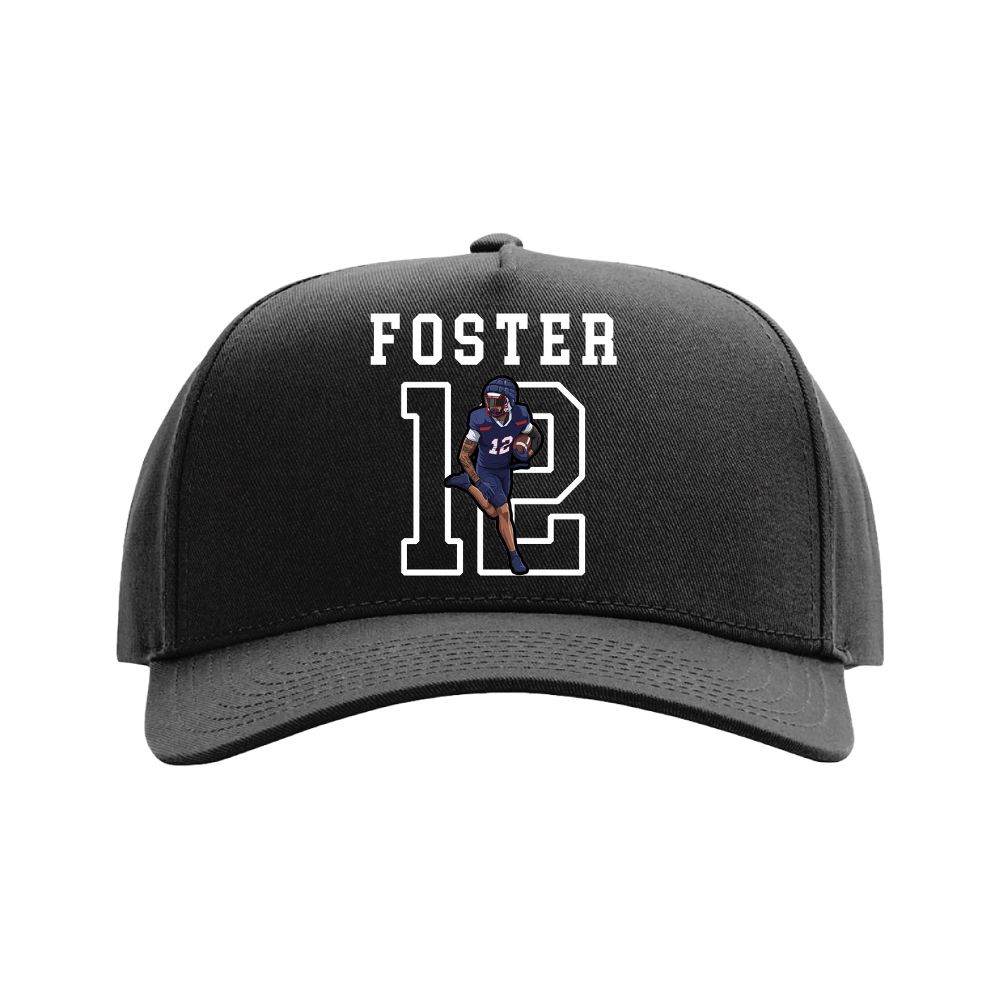 Full Fabric Five-Panel Champ Cap — Shirsey in Black