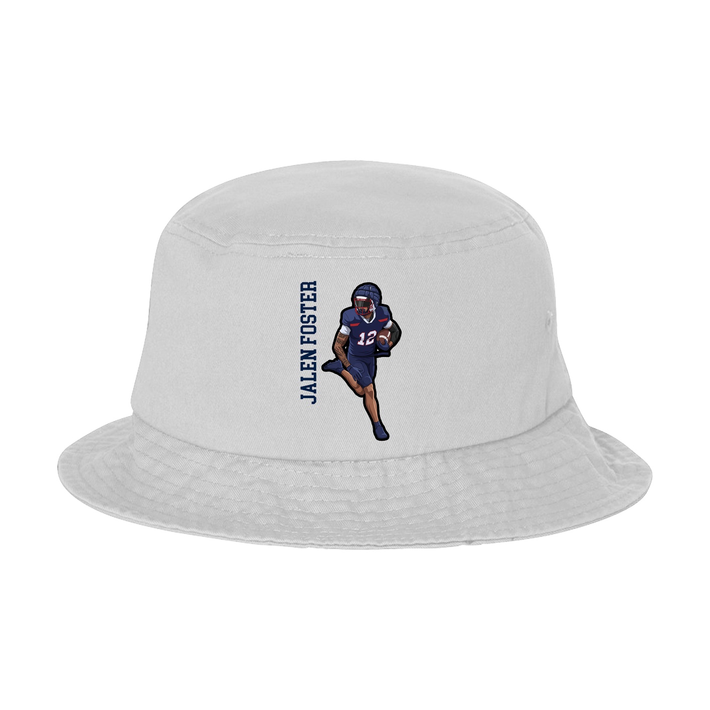 Bucket Cap — Name Vertical in White